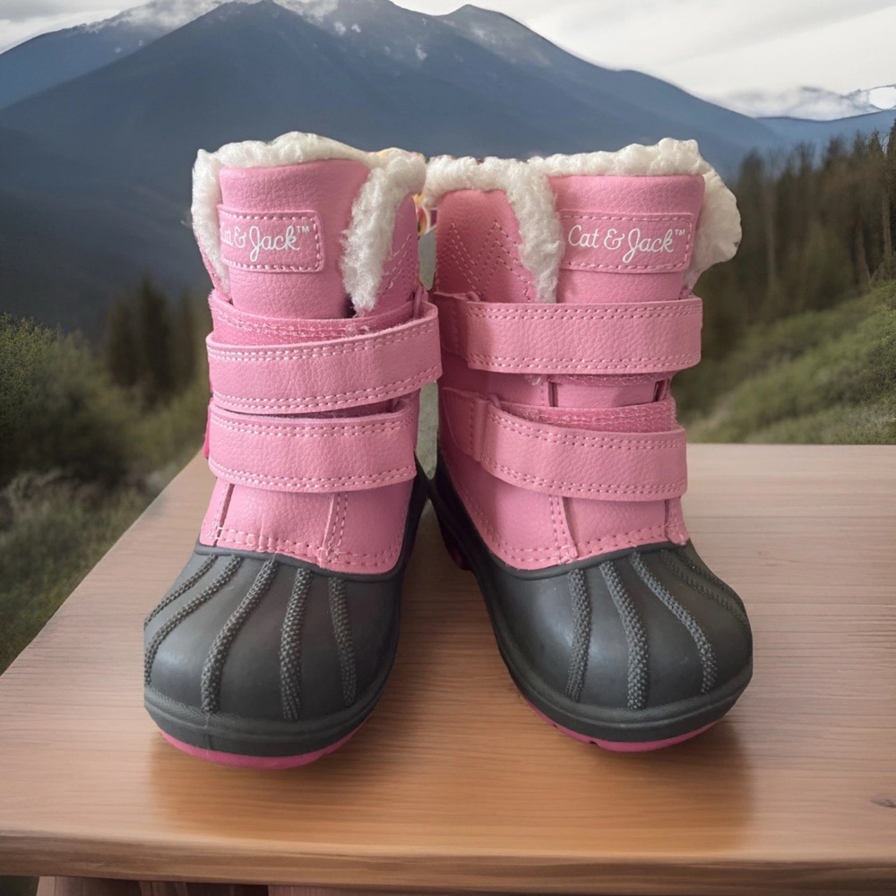 Cat & Jack Pink and Black Kids' Boots